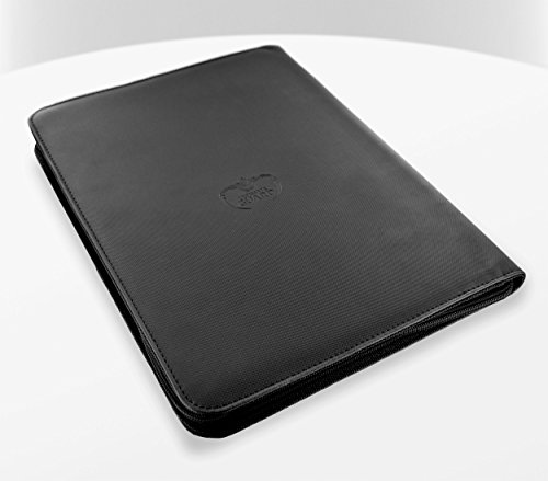 Black Ultimate Guard XenoSkin 9 Pocket Zipfolio 18 Pocket Card Storage Binder Portfolio