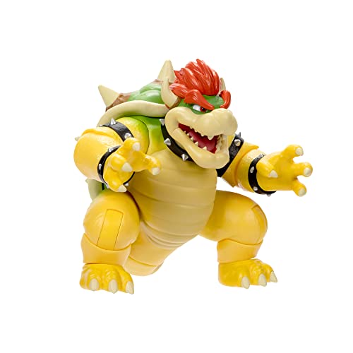 The Super Mario Bros. Movie 2023 - 7 Inch Feature Bowser Action Figure with Fire Breathing Effects