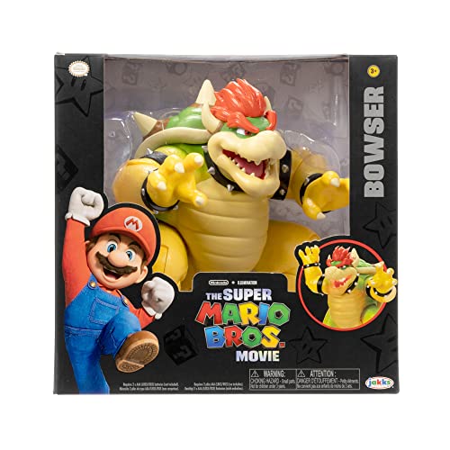 The Super Mario Bros. Movie 2023 - 7 Inch Feature Bowser Action Figure with Fire Breathing Effects
