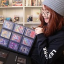 Top Loader Binder for 35pt-55pt Cards – 216 Slot Toploader Binder with 9-Pocket Pages, 4 PSA Slab Holders & Airtag Compartment, Sports Card Holder f