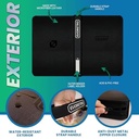 Toploader Binder - 35pt-55pt Topload Card Compatible, 4 Pocket Black Portable Top Loader Card Storage Album, 96 Slots Rigid Card Holder, 2 PSA Slab Po