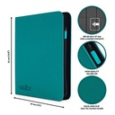 Vault X Premium Exo-Tec Zip Binder 12 Pocket, 20 Double-Sided Pages, 480 Side-Loading Slots for Board, Collectible or Trading Card Game Protective Fol