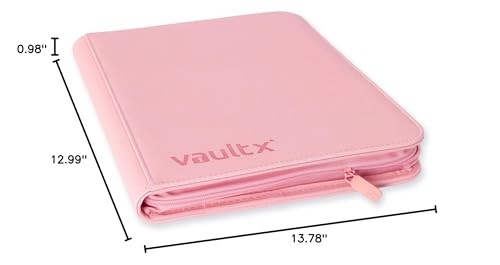Vault X 12 Pocket Trading Card Zip Binder - 480 Cards Premium Exo-Tec Album Material 20 Side-Loading Pages Folder for Collectible Card Games Sport