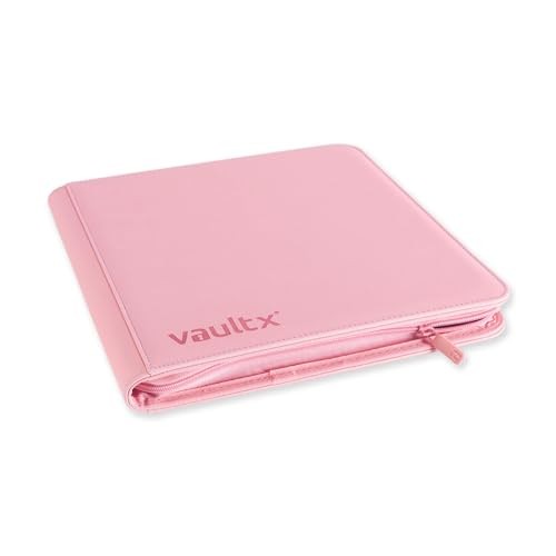 Vault X 12 Pocket Trading Card Zip Binder - 480 Cards Premium Exo-Tec Album Material 20 Side-Loading Pages Folder for Collectible Card Games Sport