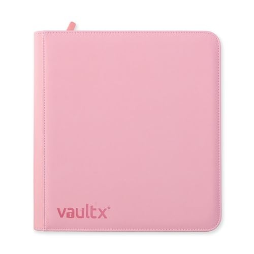 Vault X 12 Pocket Trading Card Zip Binder - 480 Cards Premium Exo-Tec Album Material 20 Side-Loading Pages Folder for Collectible Card Games Sport