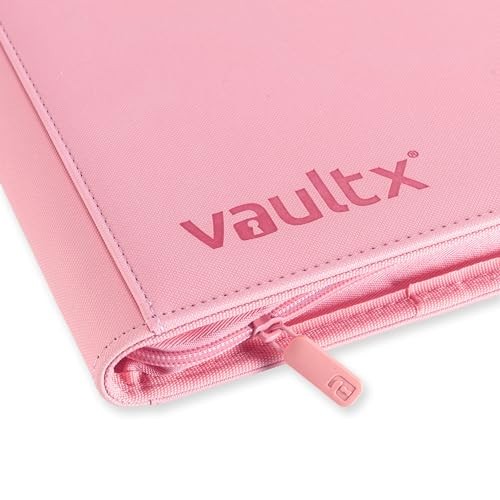 Vault X 12 Pocket Trading Card Zip Binder - 480 Cards Premium Exo-Tec Album Material 20 Side-Loading Pages Folder for Collectible Card Games Sport