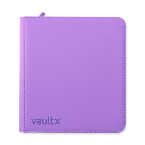 Vault X 12 Pocket Trading Card Zip Binder, 480 Cards, Premium Exo-Tec Album Material, 20 Side-Loading Pages, Folder for Collectible Card Games, Sports