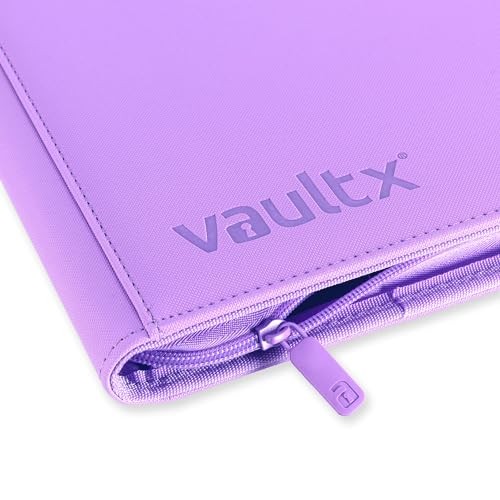 Vault X 12 Pocket Trading Card Zip Binder, 480 Cards, Premium Exo-Tec Album Material, 20 Side-Loading Pages, Folder for Collectible Card Games, Sports