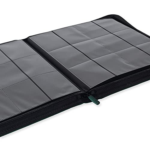 Vault X 12 Pocket Trading Card Zip Binder - 480 Cards, Premium Exo-Tec Album Material, 20 Side-Loading Pages, Folder for Collectible Card Games, Sport