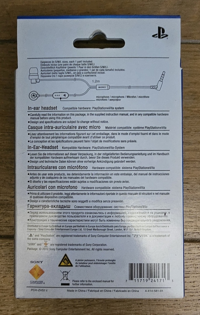 PS Vita In-ear headset met microfoon - nieuw in doos (PlayStation Vita)