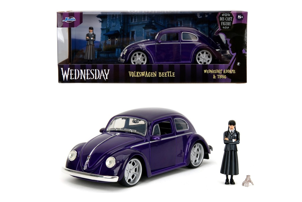 Wednesday Volkswagen Beetle With Figure 1:24