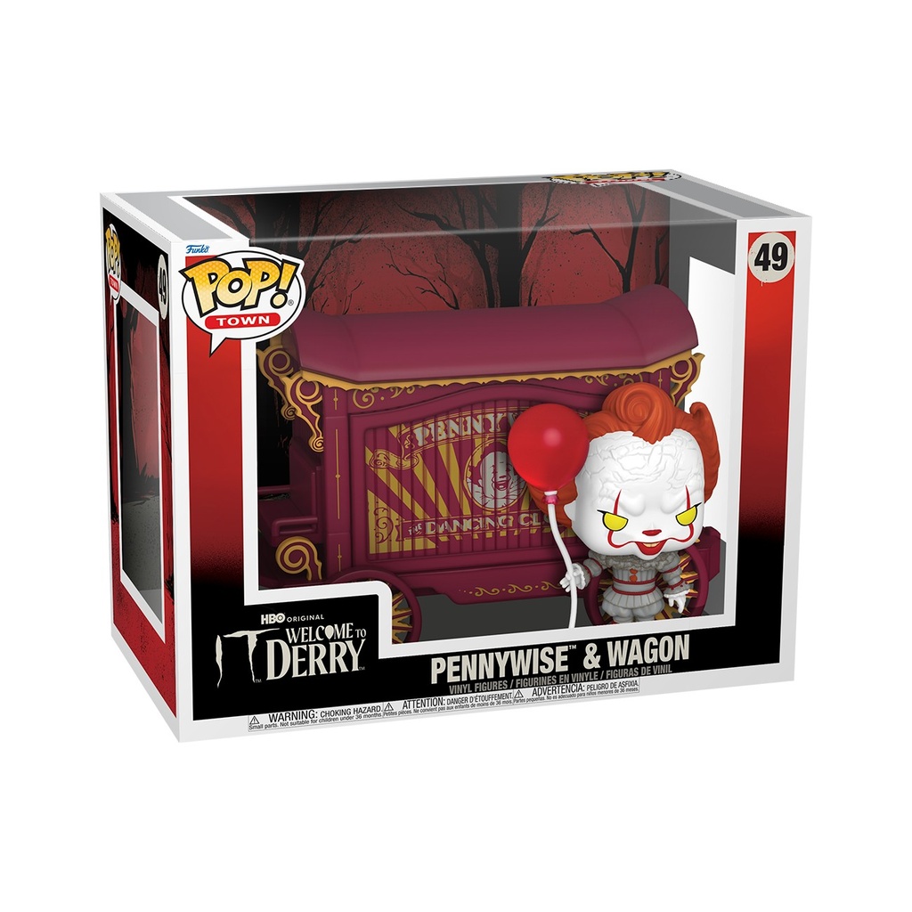 Funko POP Town: IT: Welcome to Derry Pennywise and Town Wagon Vinyl Figure Set