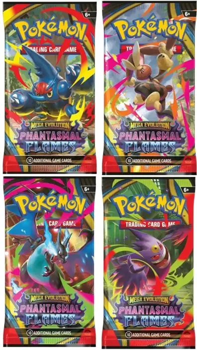 Pokémon: ME02 - Phantasmal Flames Set van 4 Boosters