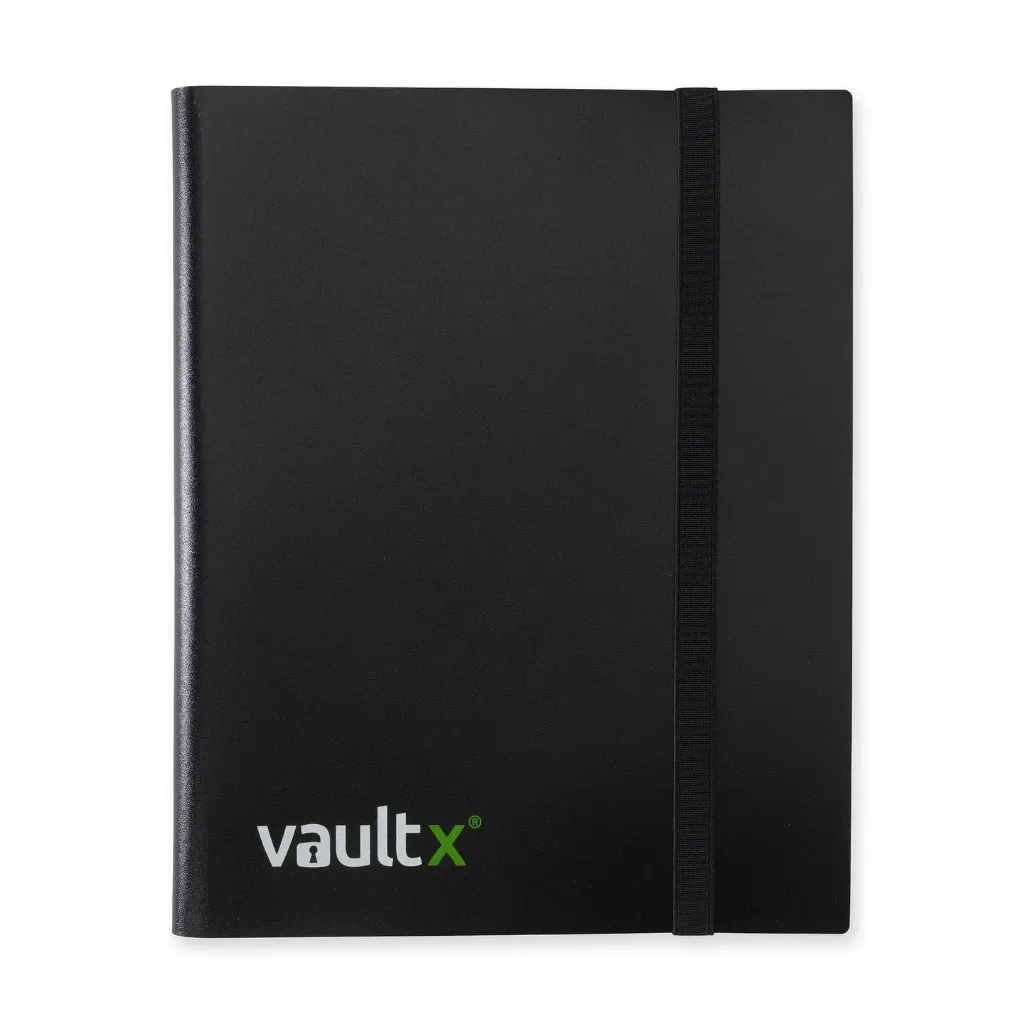 VaultX 9 Pocket Strap Binder, 360 Cards, 20 Side-Loading Pages  (Black)