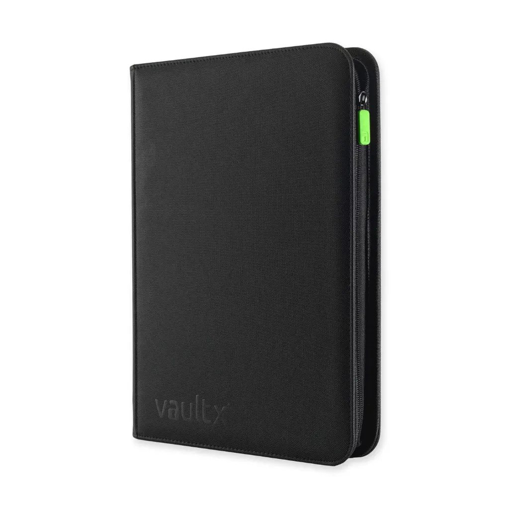 VaultX 9 Pocket, Exo-Tec Zip Binder 360 - 20 Side Loading Pages, Black