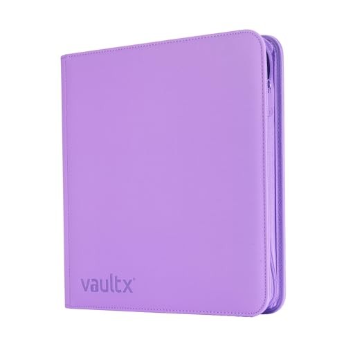 VaultX 12 Pocket, Exo-Tec Zip Binder 480 - 12 Side Loading Pages, Just Purple
