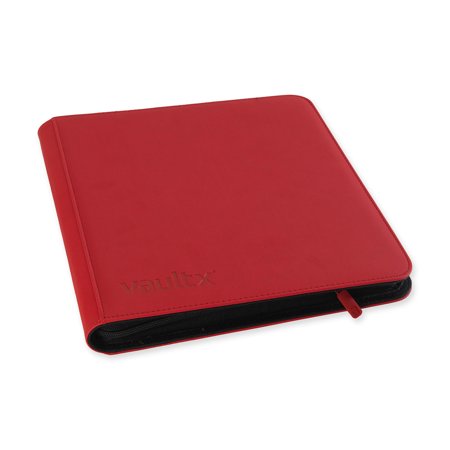 VaultX 12 Pocket, Exo-Tec Zip Binder 480 - 12 Side Loading Pages, Fire Red