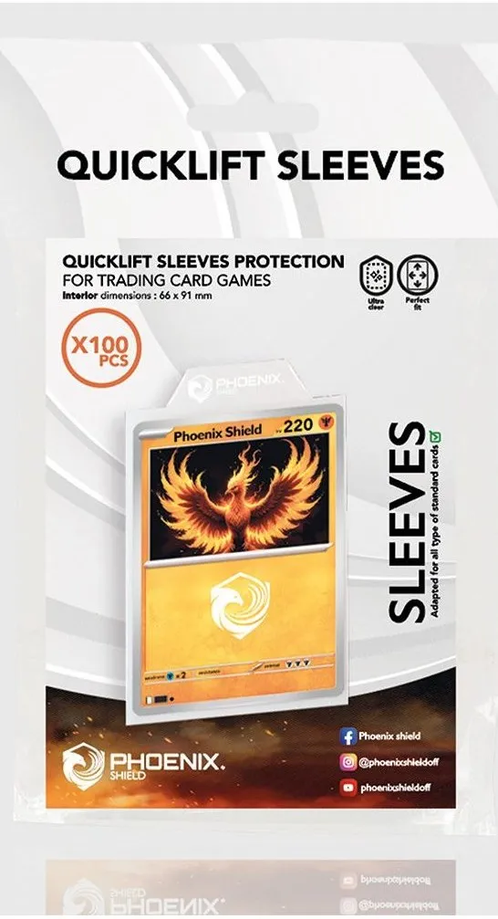 Sleeves protection for TCG 100x quickshift - Phoenix