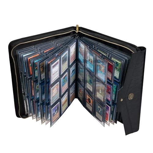 ENHANCE Standard Top Loader Binder - TCG Card Binder Fits 252 Toploader Cards in 9 Pocket Pages - Premium Protective Exterior, Pocket for Tag Tracker 