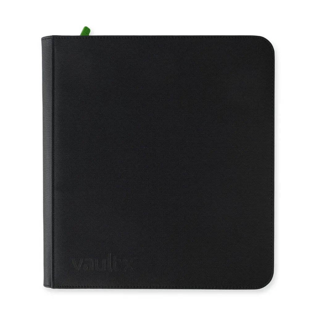 VaultX 12 Pocket, Zip Binder XL 624 - 12 Side Loading Pages, Signature Black