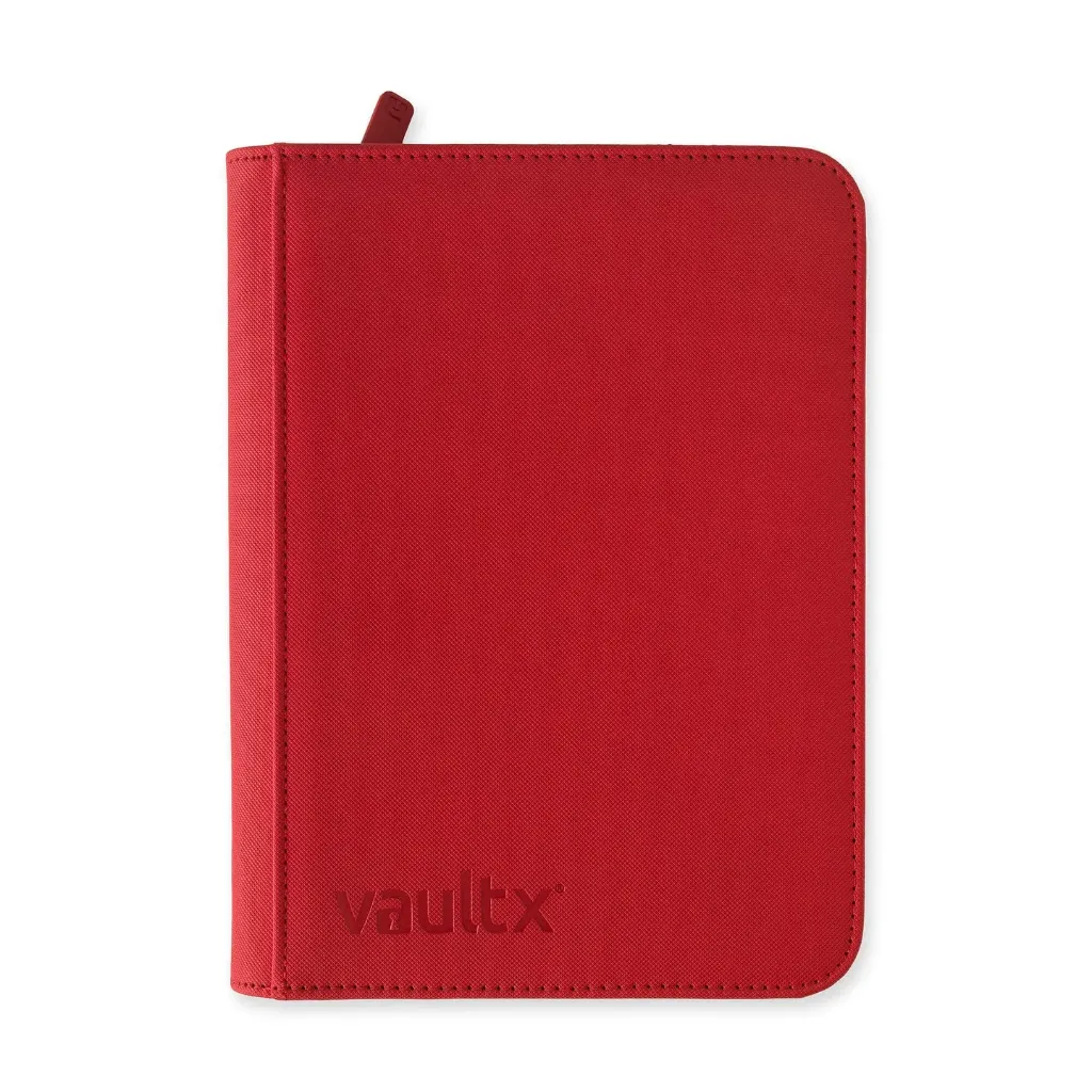 VaultX 4 Pocket, Zip Binder 160 - Side Loading, Fire Red