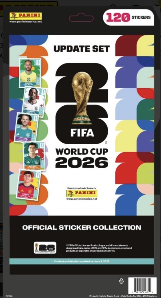 Panini FIFA World Cup 2026 Sticker - Update Set Factory Sealed -120 stickers