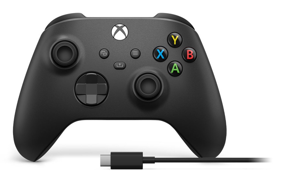 Microsoft Controller Black Bluetooth/USB Gamepad Analogue / Digital - Android, PC, Xbox One, Xbox Series S/X, iOS with USB C cable