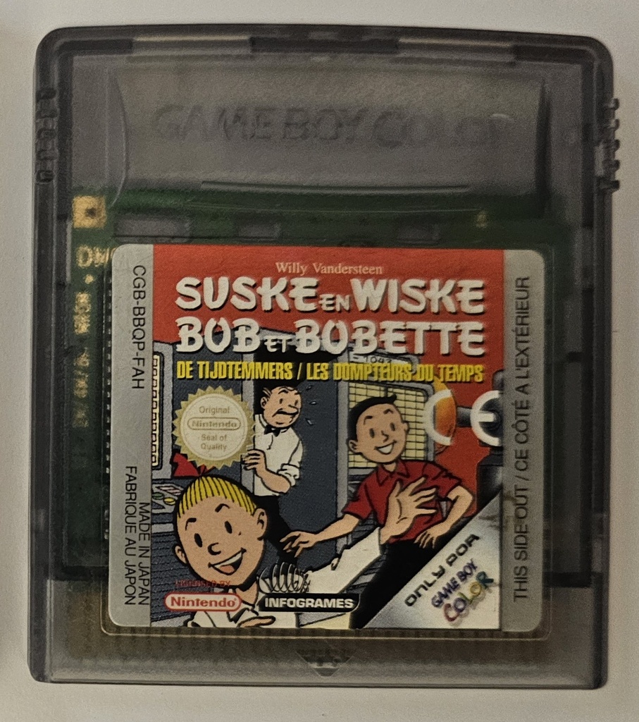 Suske en Wiske: De Tijdtemmers - losse cartridge met hoesje (Game Boy Color)