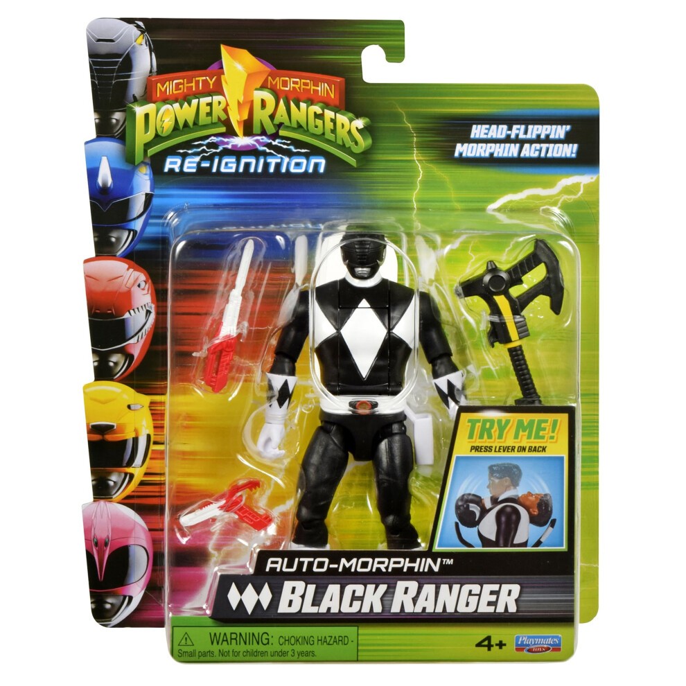 Mighty Morphin Power Rangers Action Figure Auto-Morphin Black Ranger 12 cm