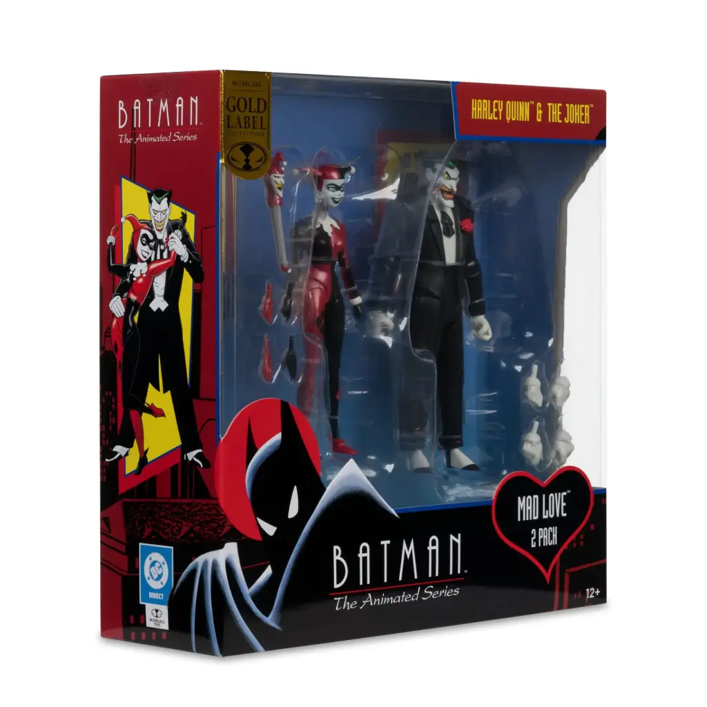 Batman: The Animated Series DC Direct Action Figures Harley Quinn & The Joker (Mad Love) (Gold Label) 18 cm