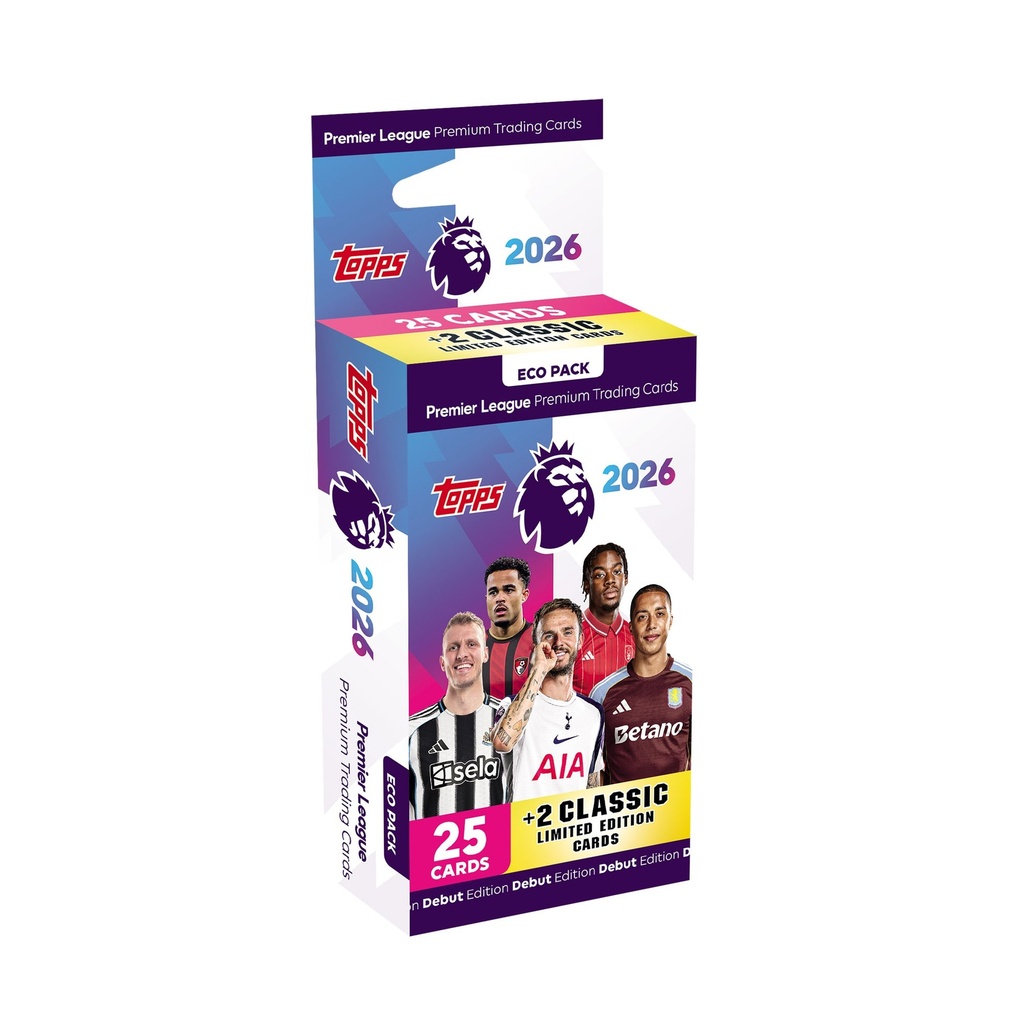 Topps Premier League 2025 - Eco Pack - 25 cards + 2 classic LE cards