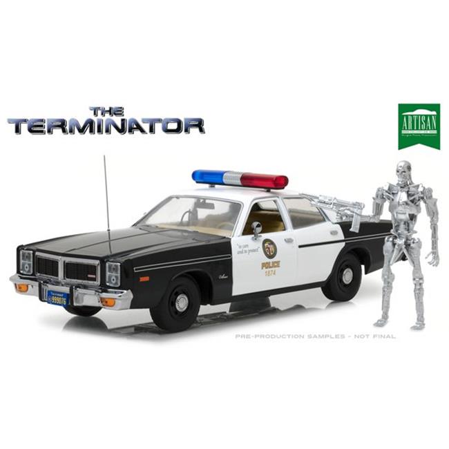 Green Light the Terminator Dodge Monaco Police with T-800  Greenlight 19042 1:18 Scale