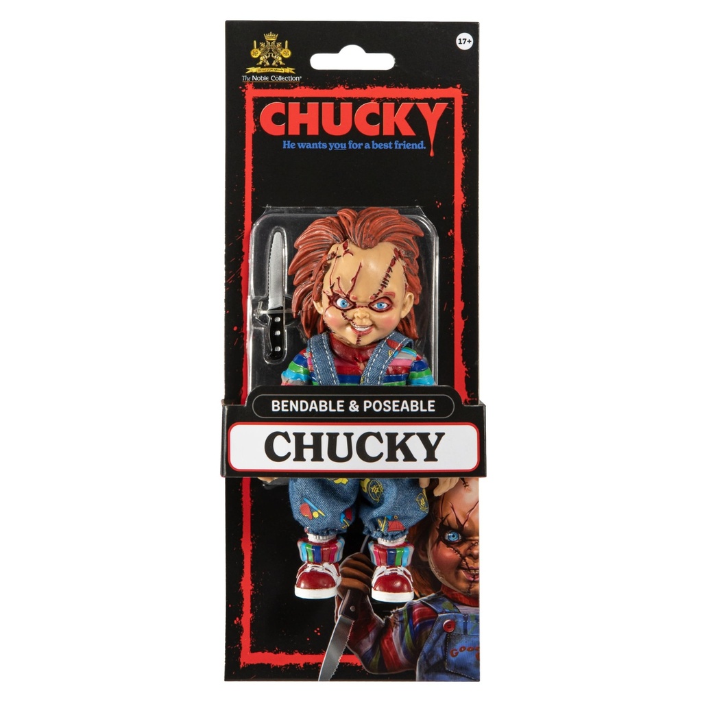 Universal Studios  Chucky Bendable and Poseable Action Figure  Collectable  Ages 17 and up