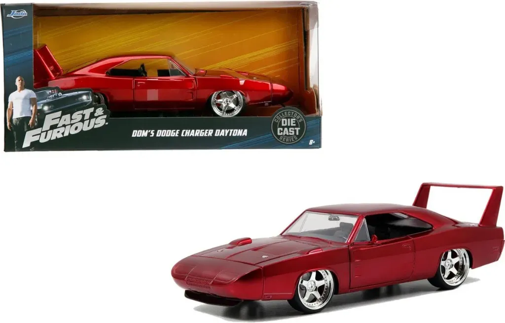 Dodge Charger Fast and the Furious Diecast Replica Car Daytona Red Standard Size - 1969