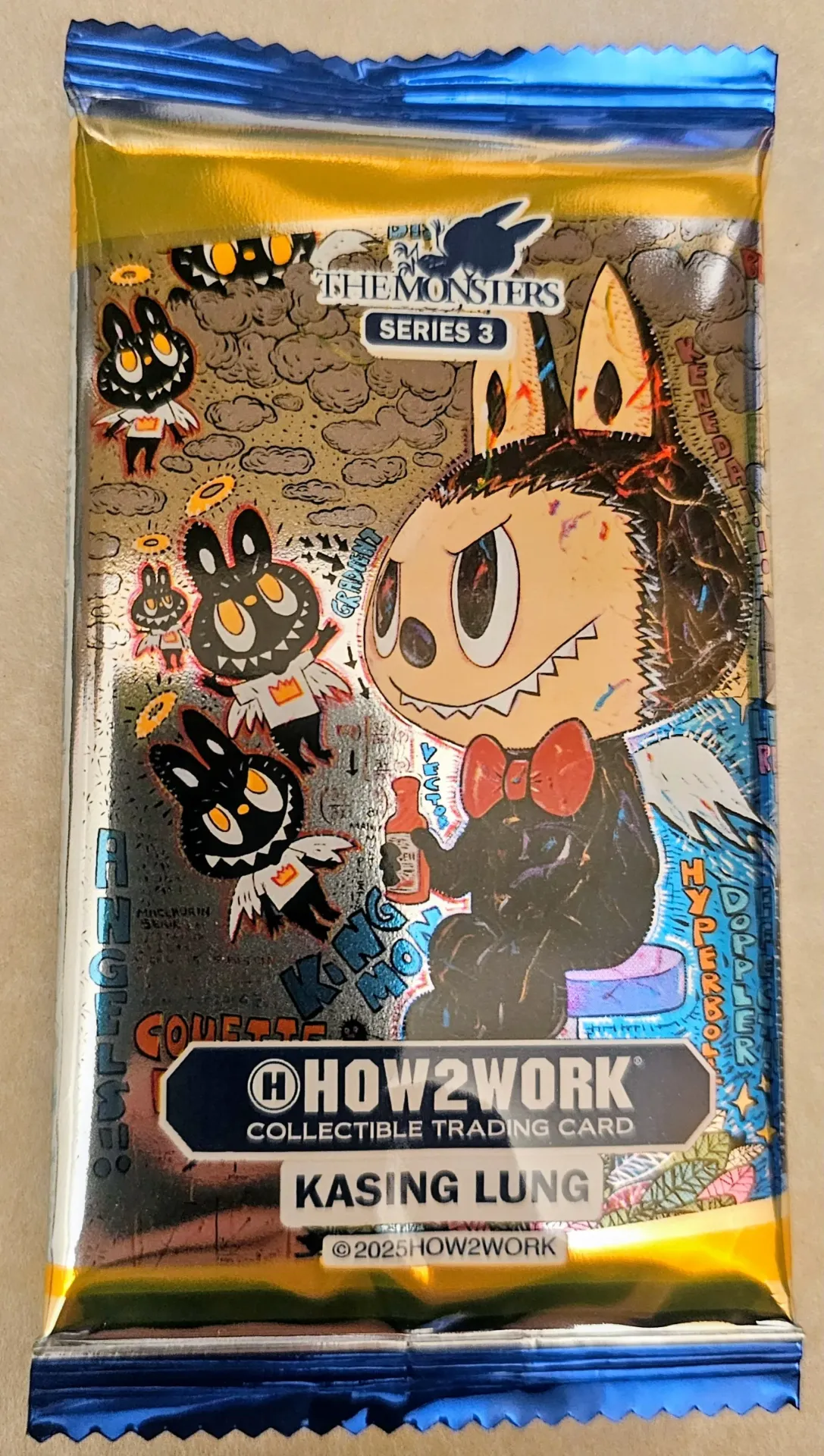How2work Labubu Collectible Chrome Trading Cards, The Monsters Series booster pack  (=6 cards)