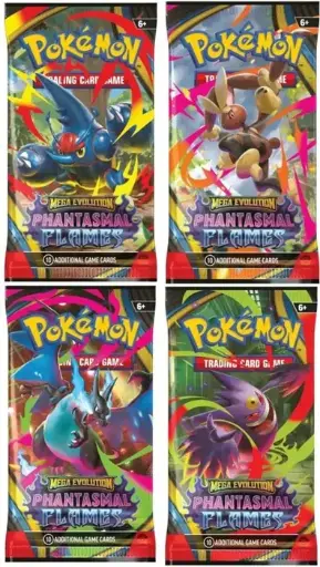 Pokémon: ME02 - Phantasmal Flames Set van 4 Boosters